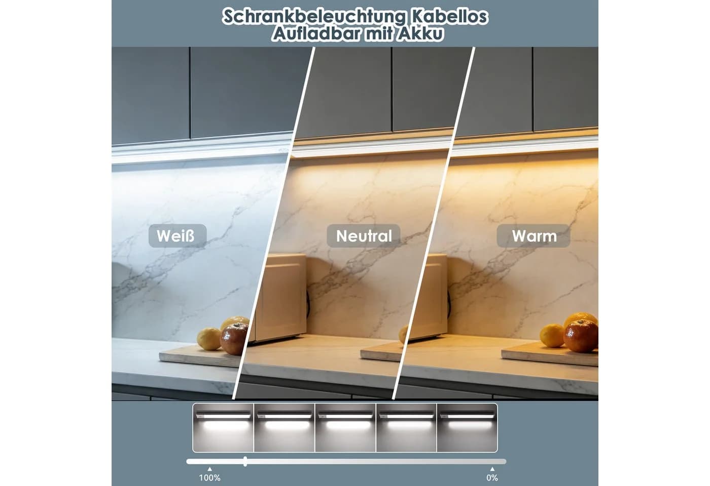 Lujasi LED Unterbauleuchte 40cm mit Bewegungsmelder dimmbar - Bild 5