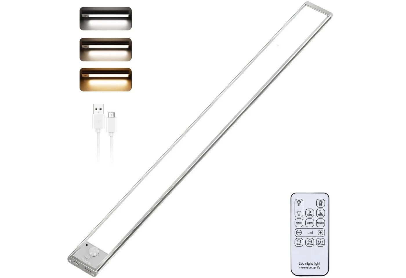 Lujasi LED Unterbauleuchte 30cm Kabellos Magnetisch - Bild 2