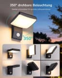 EDISHINE LED Außen-Wandleuchte Schwarz 350° drehbar Bild 1