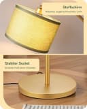 EDISHINE Bogenlampe Stehlampe E27 LED inklusive Gold Beige Bild 3