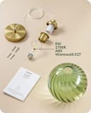 EDISHINE Pendelleuchte Wellenglas Mintgrün E27 LED Bild 4