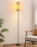 EDISHINE Stehlampe Schwarz LED Seilgeflecht Marmorfuß Modern Bild 2