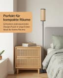 EDISHINE Stehlampe Schwarz LED Seilgeflecht Marmorfuß Modern Bild 3