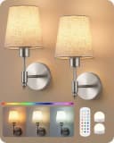 EDISHINE Wandleuchte 2er Set Akku RGB Dimmbar Silber Bild 2