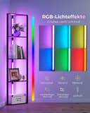 EDISHINE Stehlampe Dimmbar mit Ablage & RGB-Beleuchtung Schwarz Bild 3