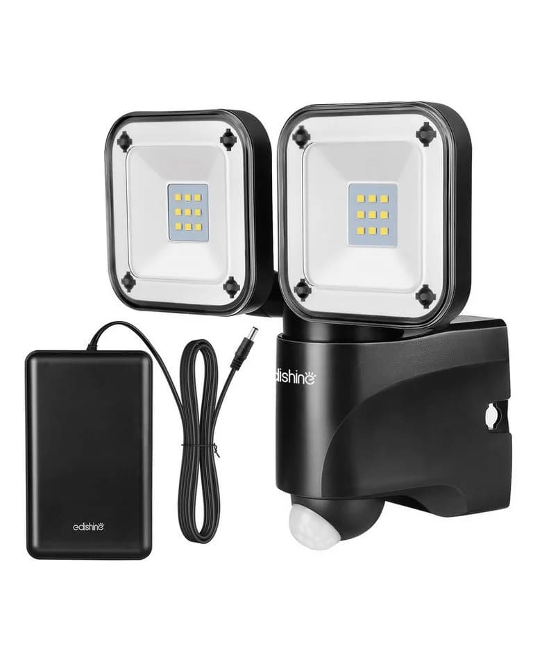 EDISHINE LED Wandstrahler Bewegungsmelder Batterie Schwarz - Bild 2