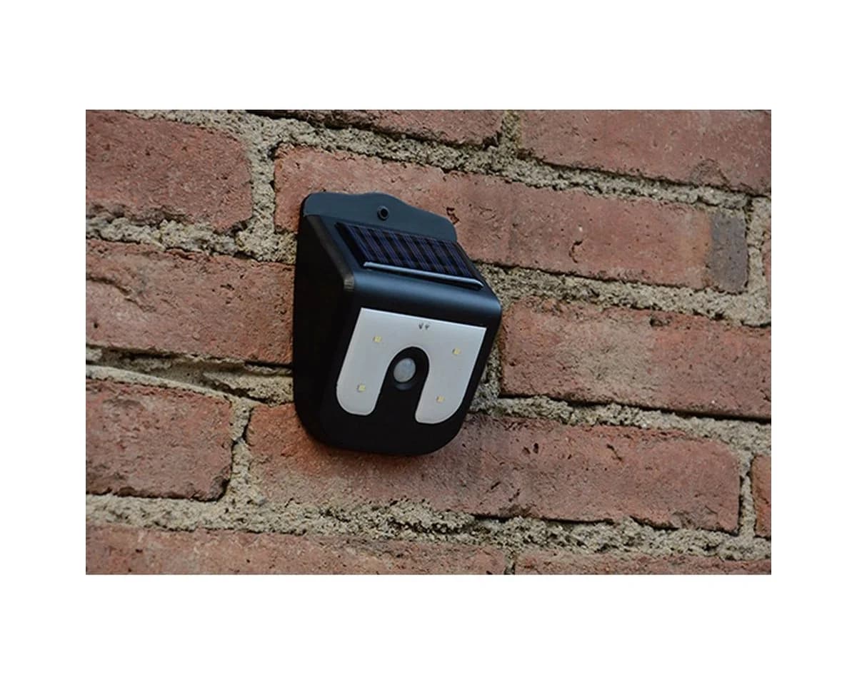 Best Direct® Vigilamp Solarleuchte mit Bewegungssensor, 4 LEDs, Schwarz, IP44 - Bild 3