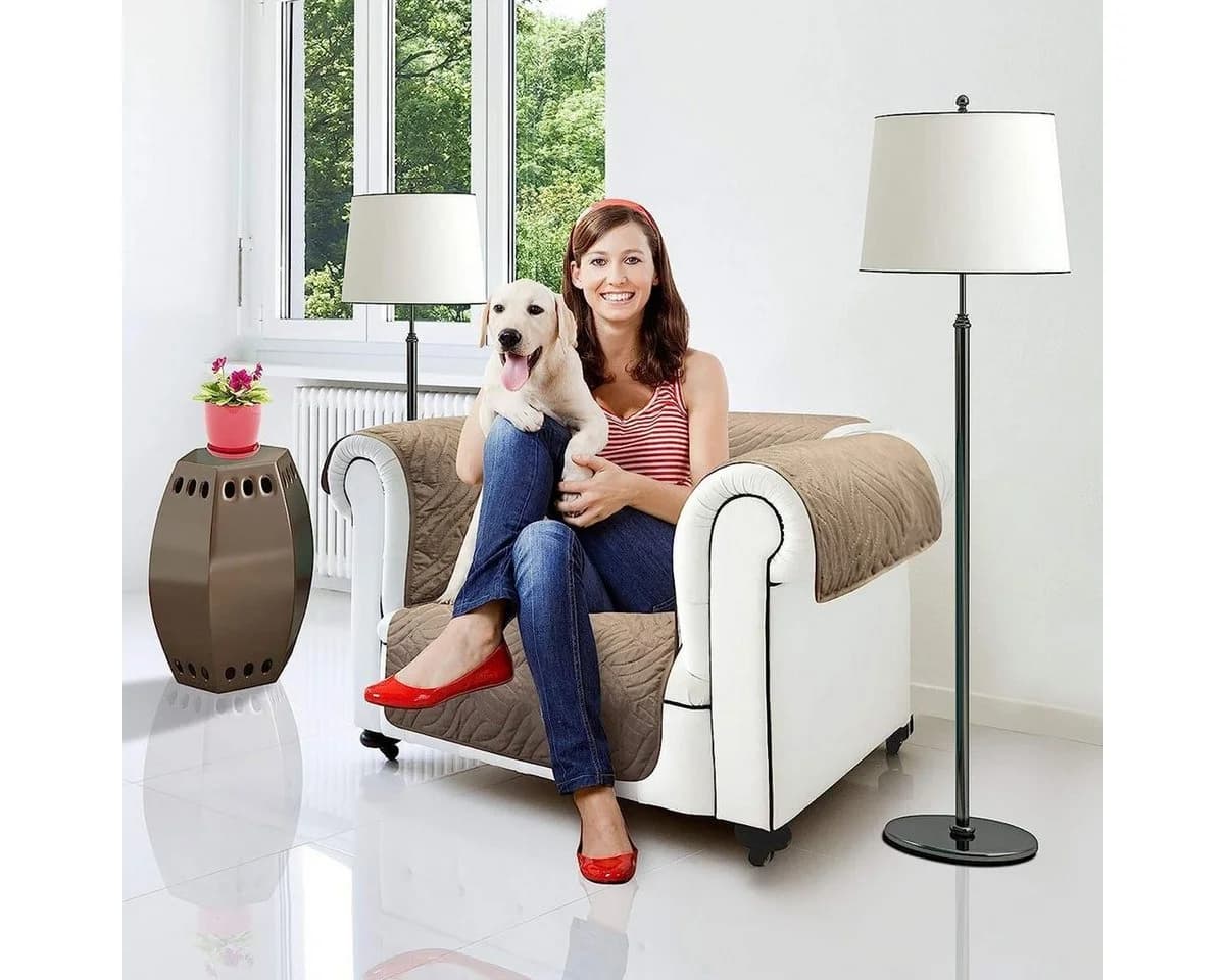 Starlyf Sofaschoner wasserabweisend wendbar braun/beige - Bild 3