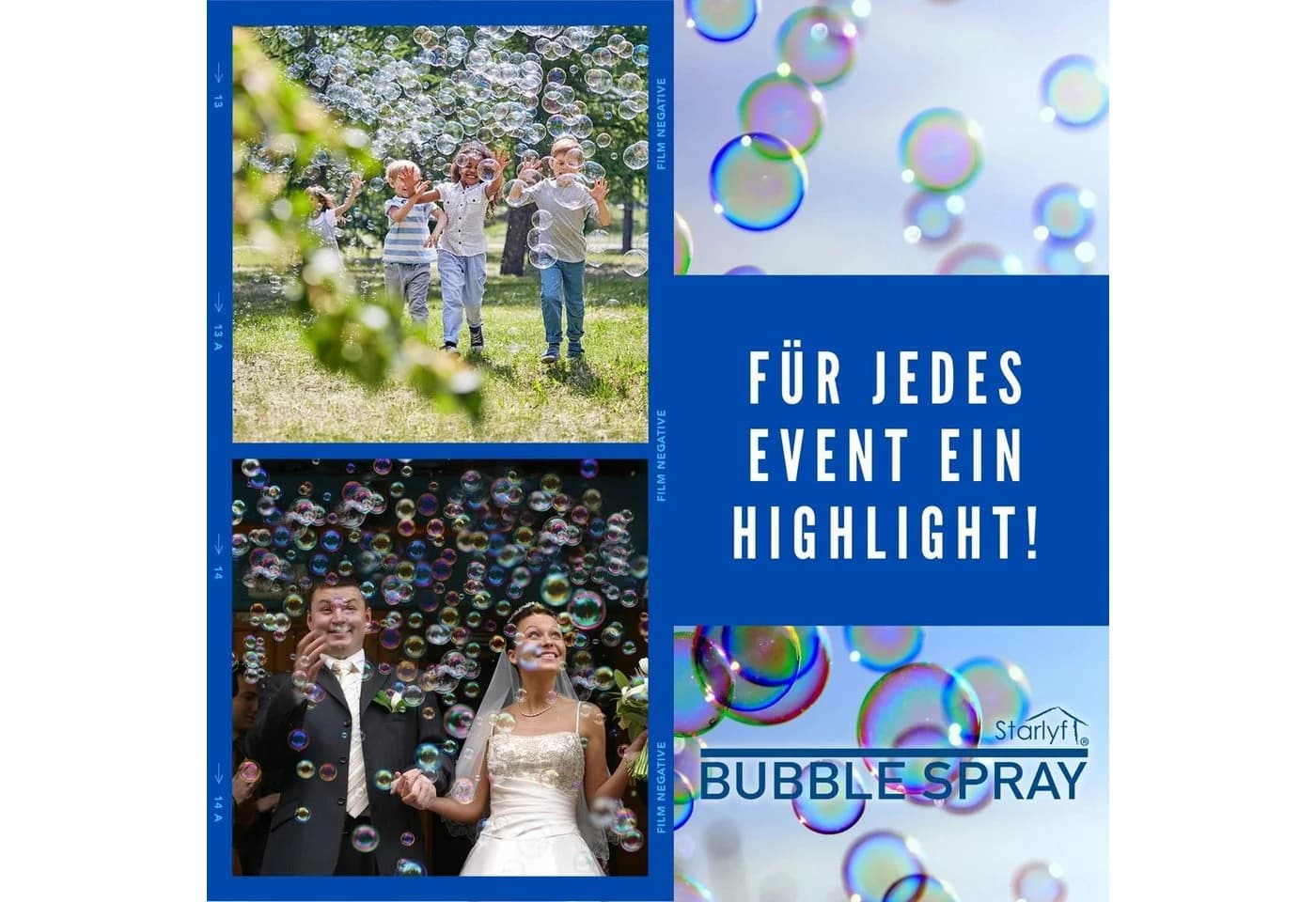 Starlyf Seifenblasenpistole Bubble Spray Grün/Blau - Bild 4