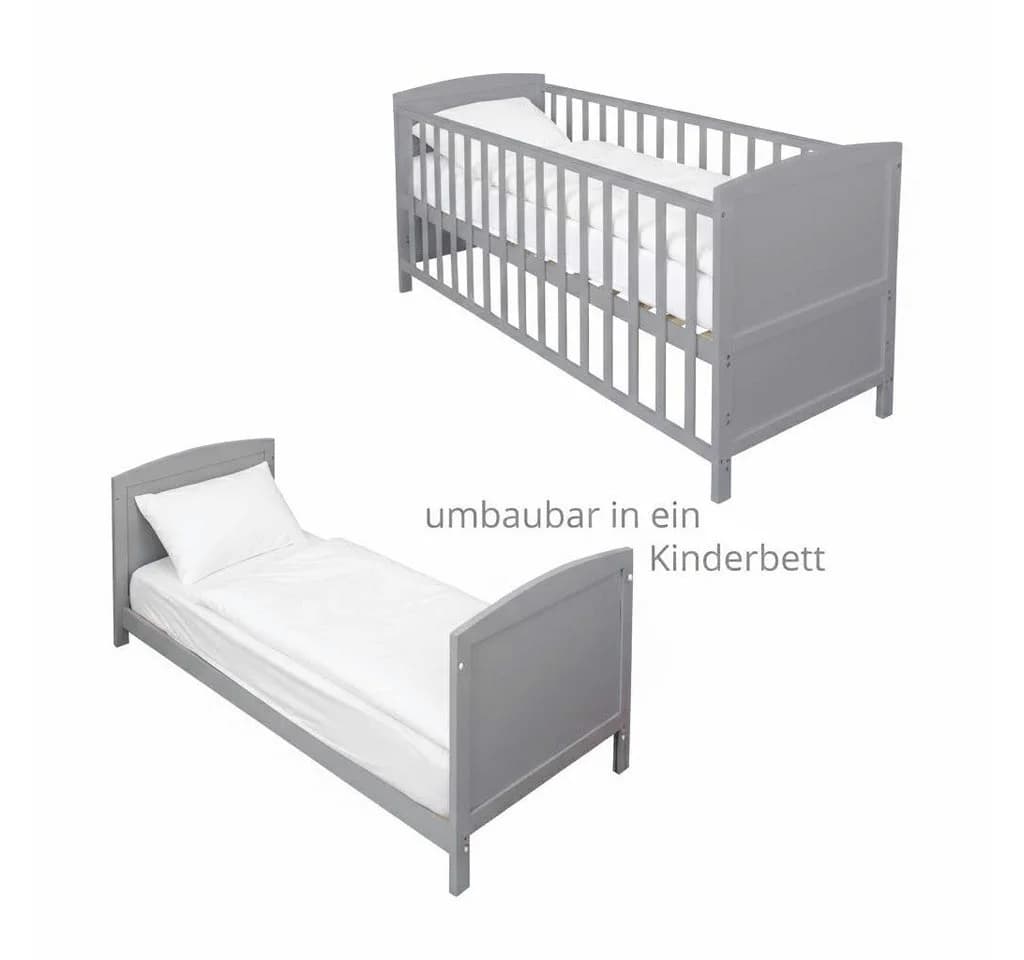 Puckdaddy GmbH Babybett Mika 140x70cm Weiß Umbaubar zum Juniorbett - Bild 4