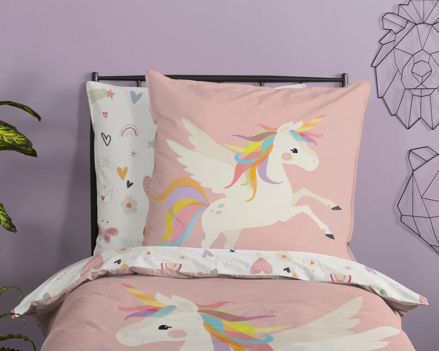 Good morning Kinderbettwäsche Set Einhorn Renforcé 2-teilig
