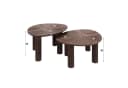 Sitheim-Europe Couchtisch Maya Teak dreieckig Set 2-tlg. Dunkelbraun Bild 5