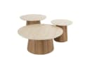 Sitheim-Europe Romano Couchtisch-Set 3er Keramik Travertin Bild 4