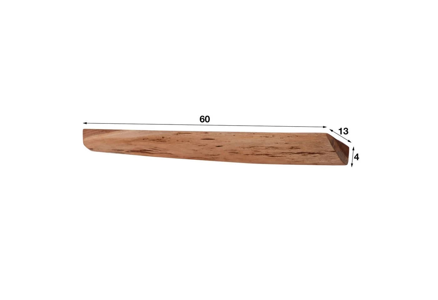 Sitheim-Europe Wandregal Edge 60cm Set aus 3 Massiv Akazie Baumkante - Bild 4