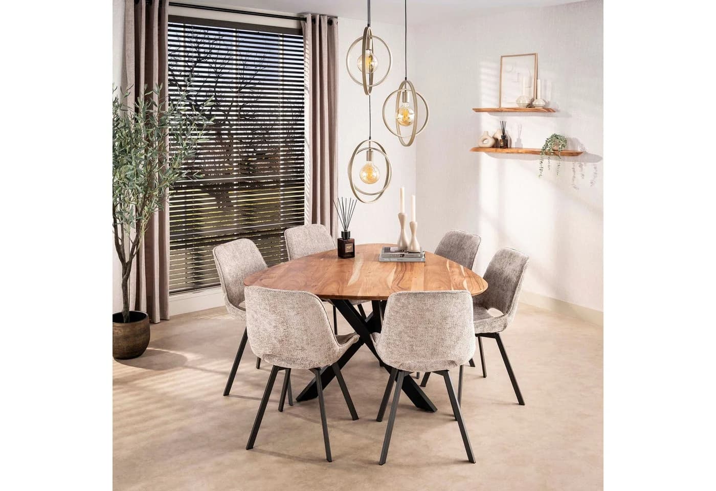 Sitheim-Europe Esstisch Triangle 135x135cm Massiv Akazie - Bild 3