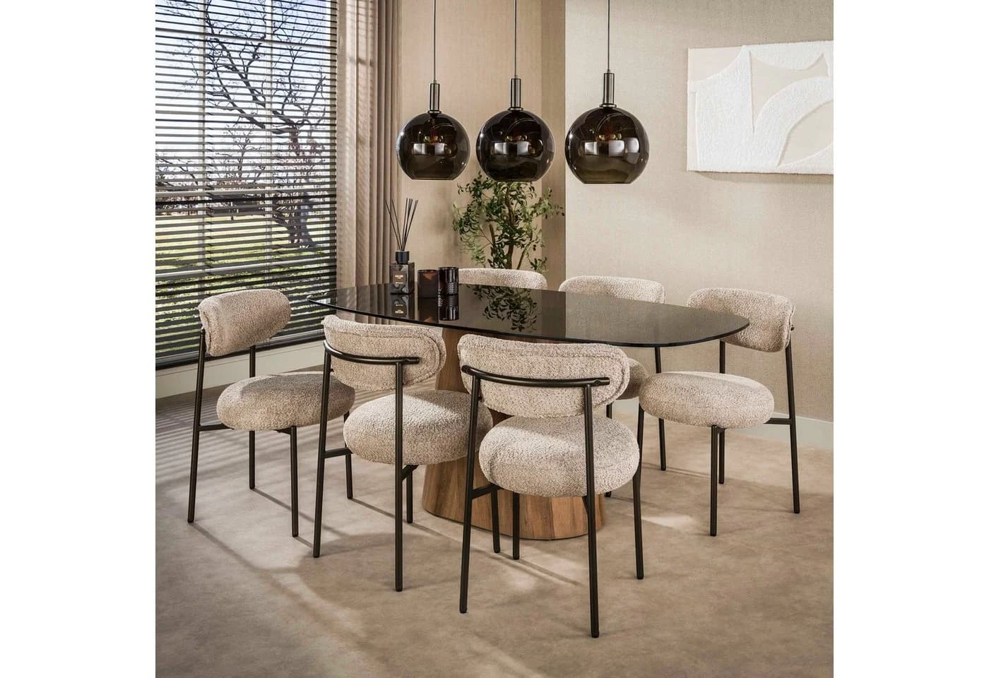 Sitheim-Europe Esstisch TINTO CENTRO Oval Braun Bronze Glas - Bild 2