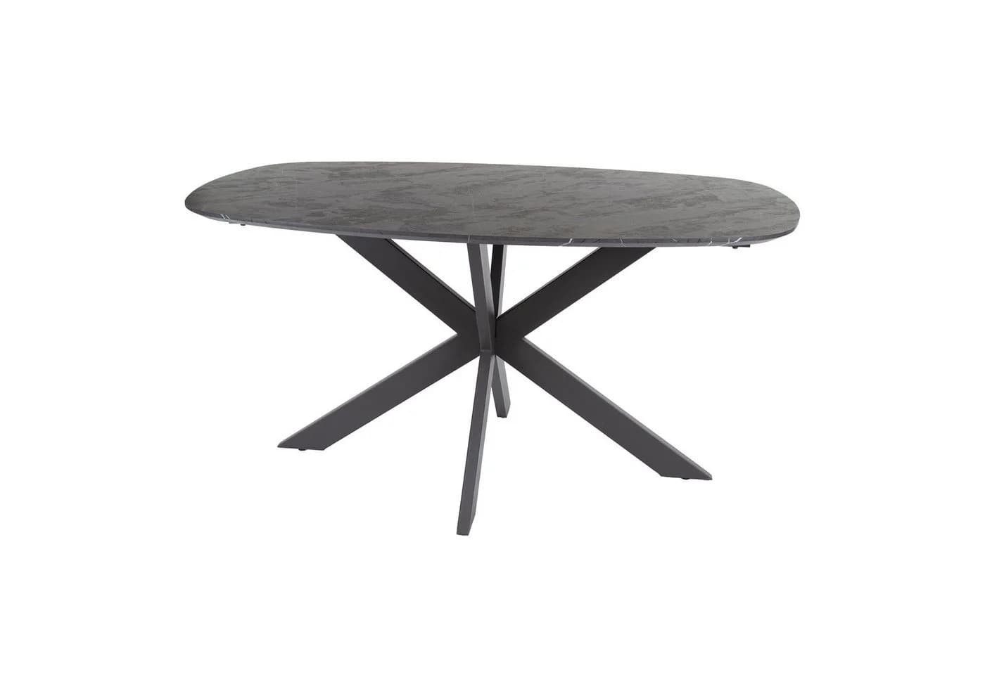 Sitheim-Europe Esstisch ONYX CROSS Oval Melamin graphite - Bild 3