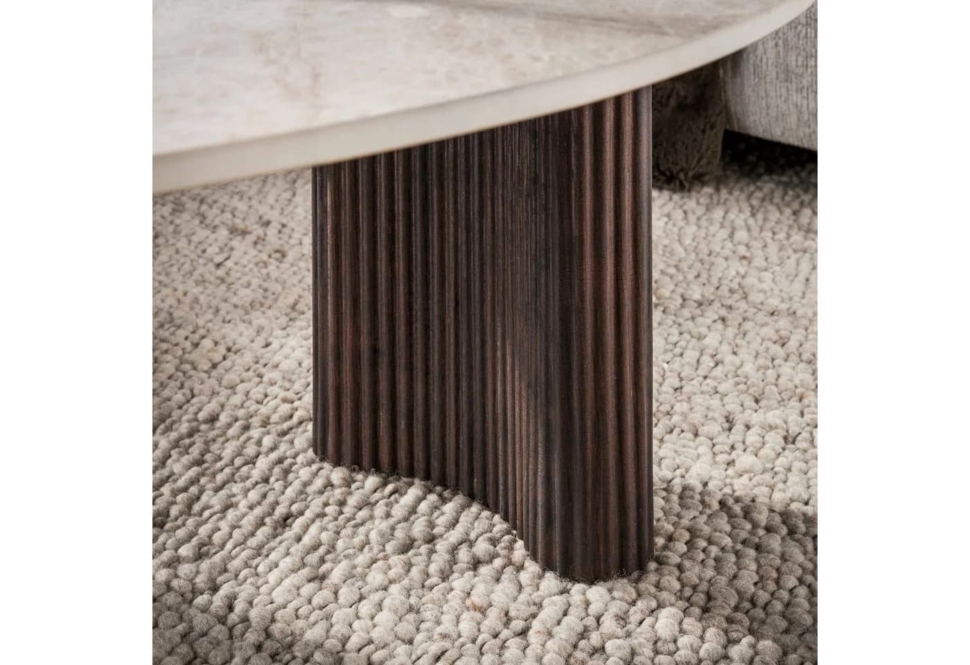 Sitheim-Europe CERAMO aperto Couchtisch 2er Set 3D Keramik Dunkelbraun - Bild 4