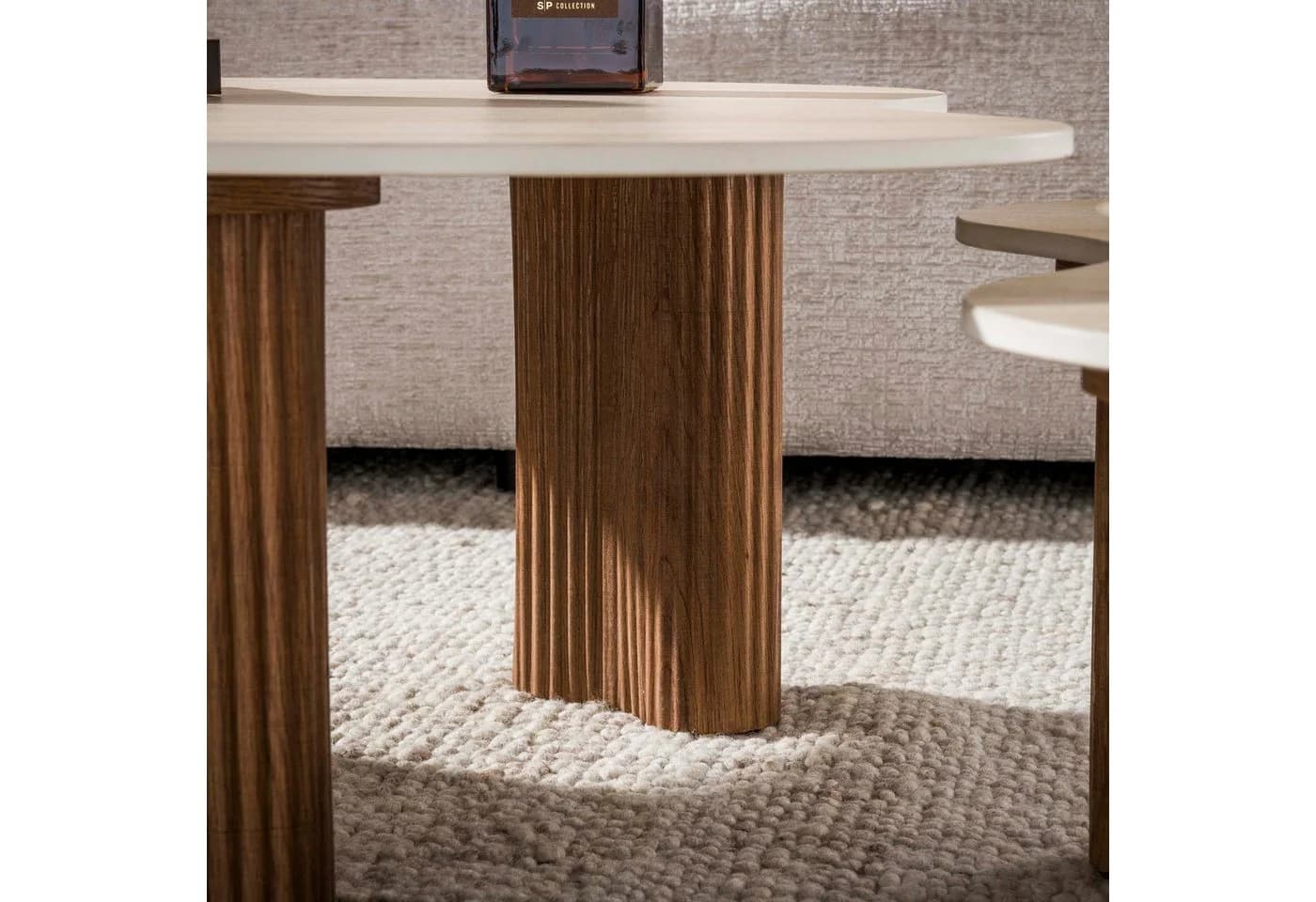 Sitheim-Europe CERAMO 2er Set Couchtisch Keramik Braun Beige - Bild 4
