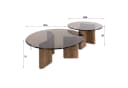 Sitheim-Europe Couchtisch TINTO rund 2er Set Bronzefarbenes Glas Bild 4