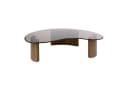 Sitheim-Europe Couchtisch Tinto 130cm Braunes Rauchglas Eichenholz-Optik Bild 4