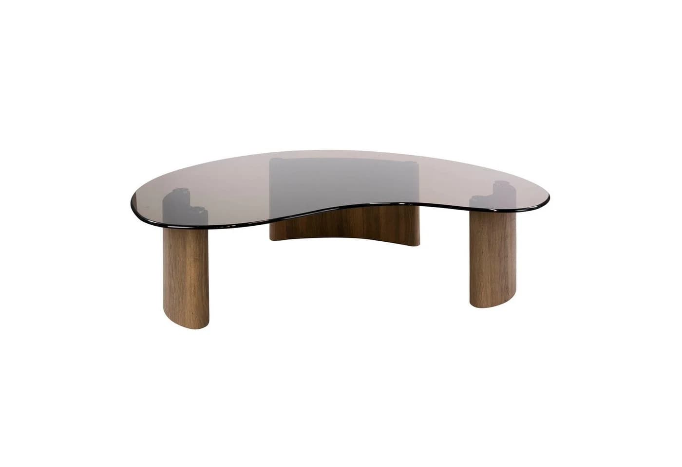 Sitheim-Europe Couchtisch Tinto 130cm Braunes Rauchglas Eichenholz-Optik - Bild 4