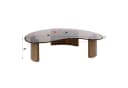 Sitheim-Europe Couchtisch Tinto 130cm Braunes Rauchglas Eichenholz-Optik Bild 5