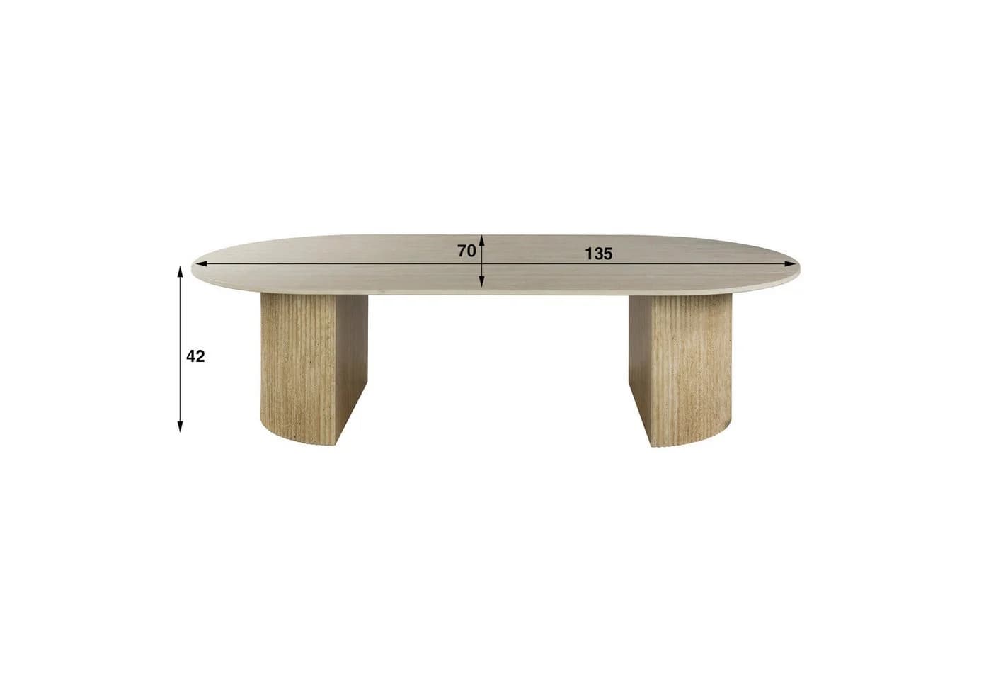 Sitheim-Europe Couchtisch ROMANO Arch 135cm Keramik Travertin - Bild 4
