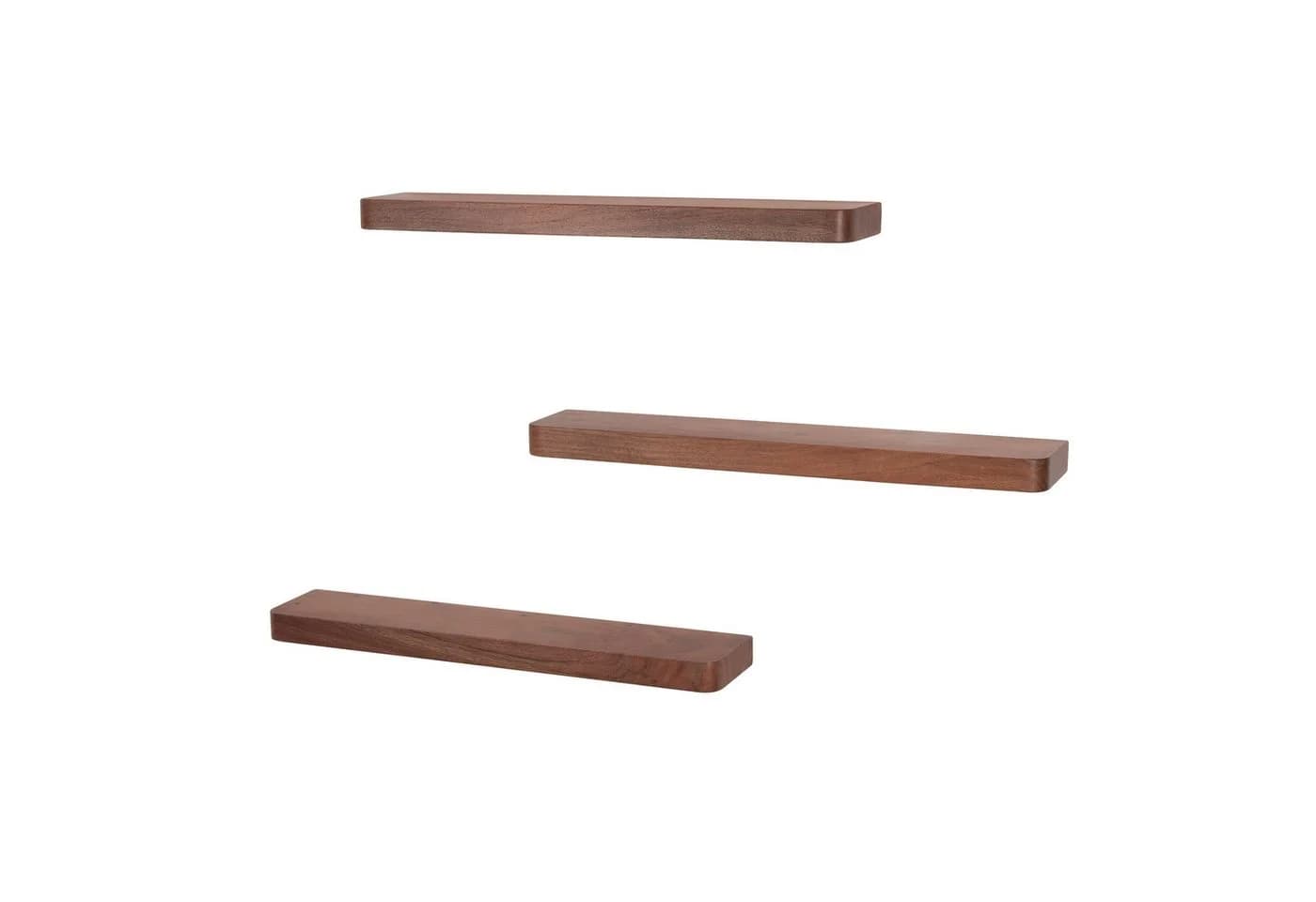 Sitheim® Wandregal-Set 3-tlg. Akazienholz Braun Massivholz - Bild 3