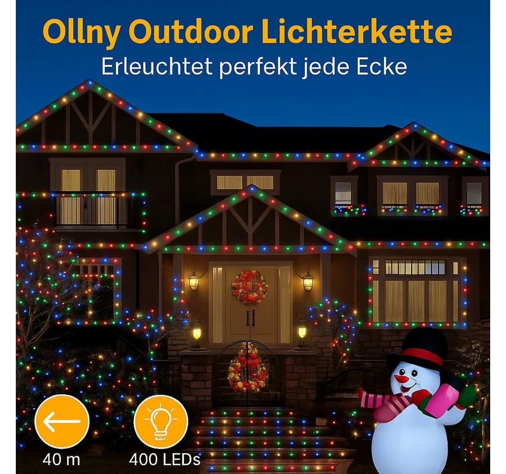 LED-Lichterkette mit 4000 cm Länge, wasserdicht und hell - Bild 3