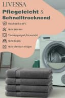 Livessa Handtuch 50x100 cm Baumwolle 500 g/m² Bild 5