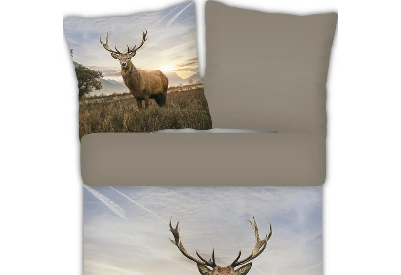 ESPiCO Bettwäsche Hirsch Trendy Bedding Renforcé 2-teilig Bunt