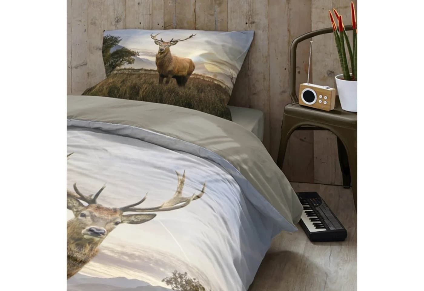 ESPiCO Bettwäsche Hirsch Trendy Bedding Renforcé 2-teilig Bunt - Bild 4