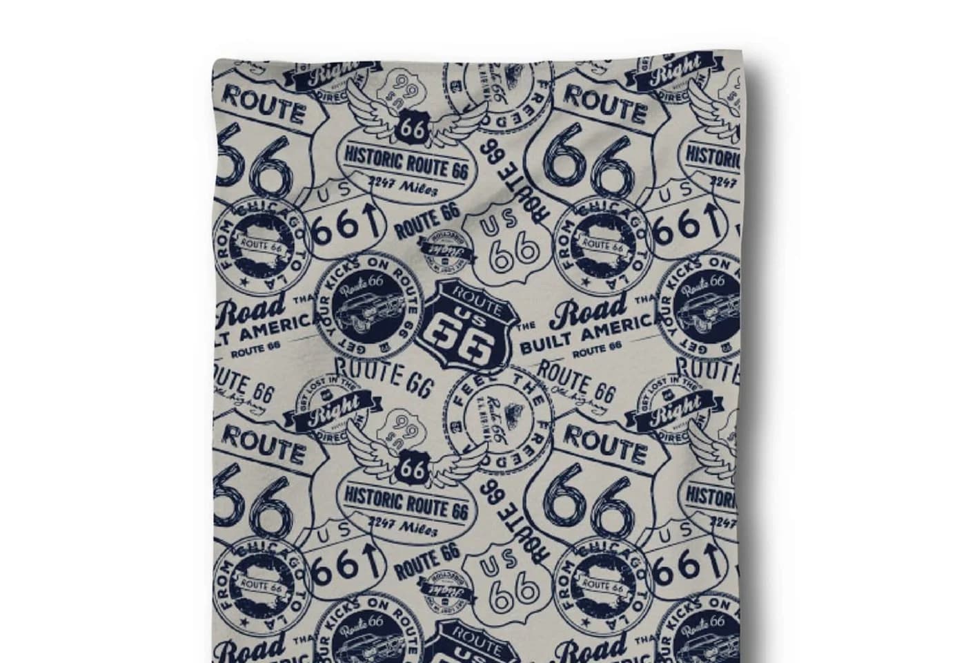 ESPiCO Strandtuch Route 66 Feel the Freedom Grau/Schwarz/Weiß