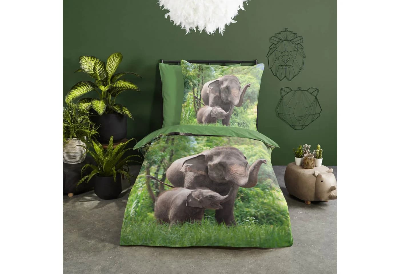 ESPiCO Bettwäsche Elefanten Trendy Bedding Renforcé 2-teilig