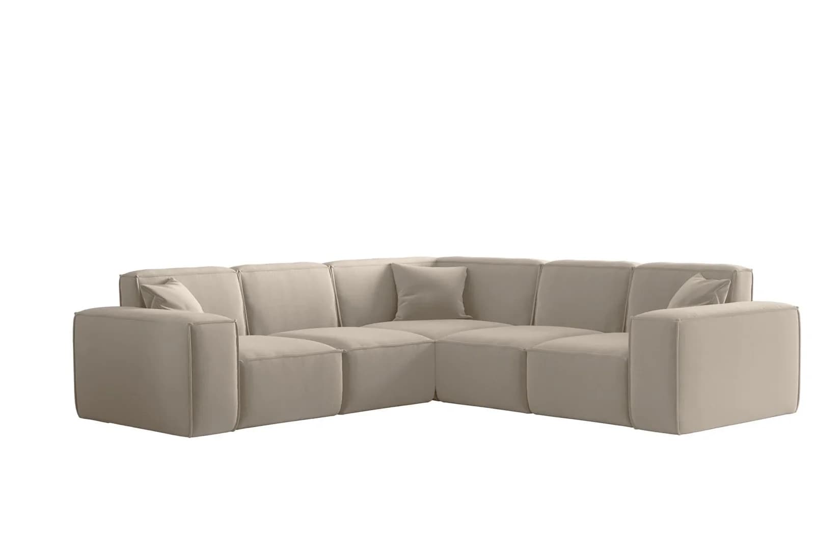 Fun Möbel Ecksofa CELES PREMIUM Universal Beige Stoff