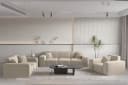 Fun Möbel Polstergarnitur Sofaset Designersofa CELES Premium 3-2-1 Beige Stoff Bild 1