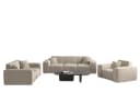 Fun Möbel Polstergarnitur Sofaset Designersofa CELES Premium 3-2-1 Beige Stoff Bild 2