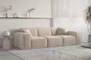 Fun Möbel Polstergarnitur Sofaset Designersofa CELES Premium 3-2-1 Beige Stoff Bild 3