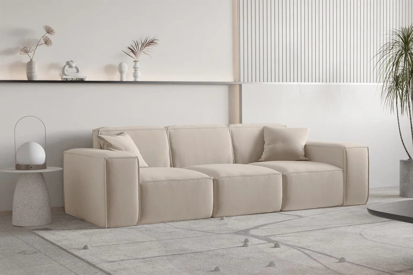 Fun Möbel Polstergarnitur Sofaset Designersofa CELES Premium 3-2-1 in Stoff - Bild 3