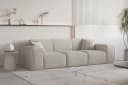 Fun Möbel Designersofa CELES PREMIUM 3-Sitzer Beige Stoff Bild 2