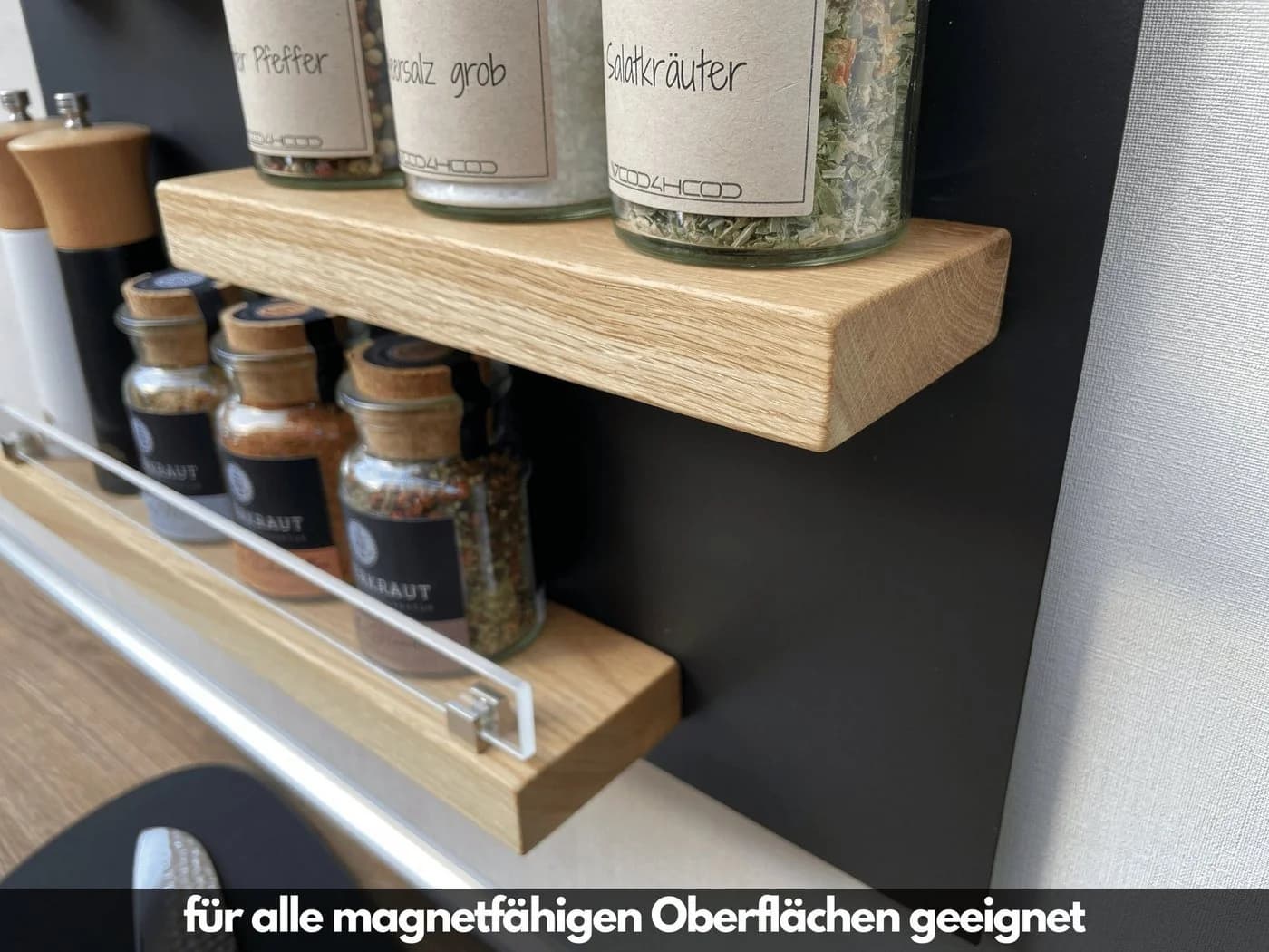 wood4hood Gewürzregal MAGNET Massive Eiche - Bild 4