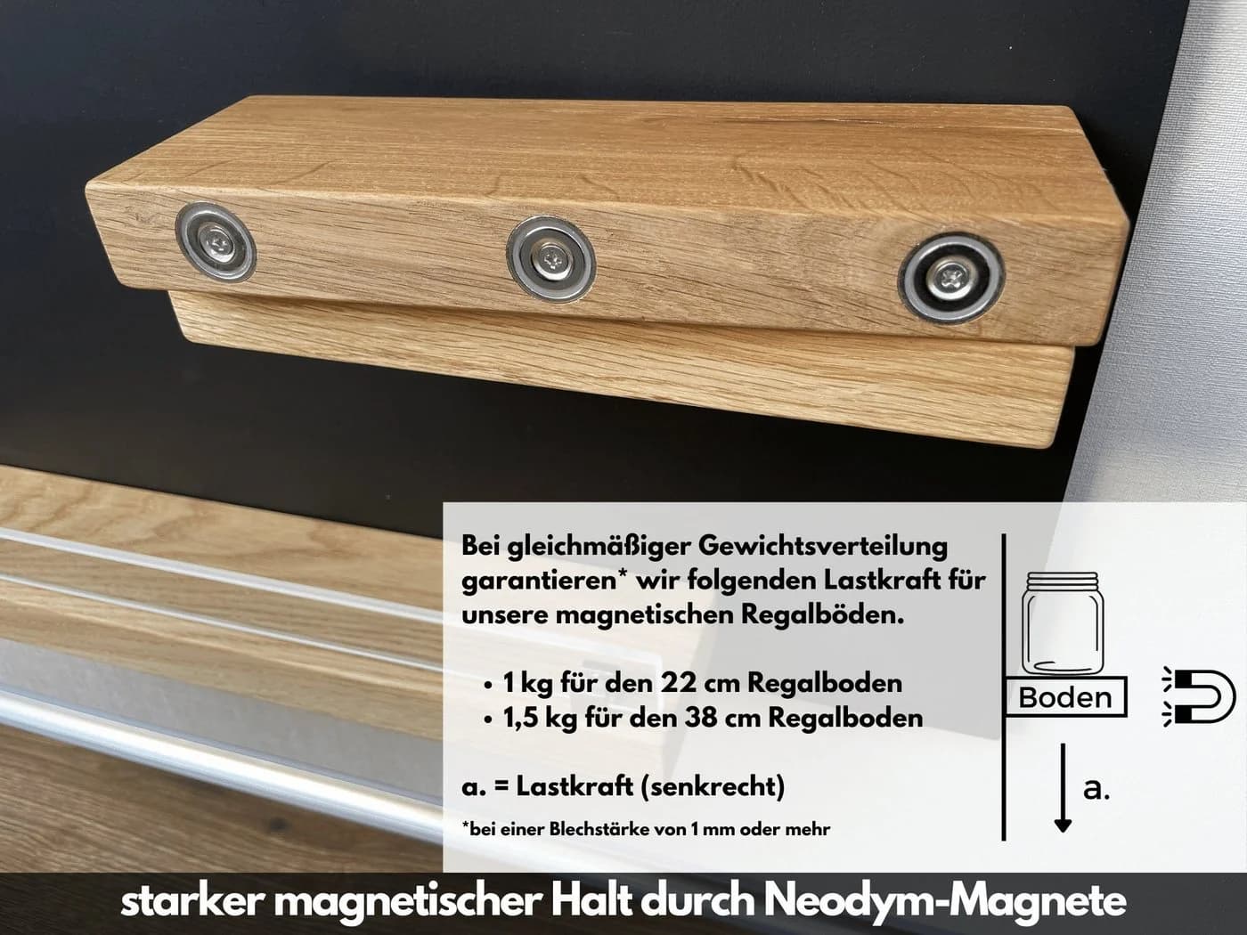 wood4hood Gewürzregal MAGNET Massive Eiche - Bild 5