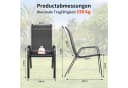 TLGREEN Stapelstuhl Gartenstuhl Textilene Stahlgestell 150 kg Belastbar Bild 3