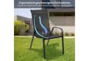 TLGREEN Stapelstuhl Gartenstuhl Textilene Stahlgestell 150 kg Belastbar Bild 5