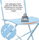 Modernes Balkonset mit Klapptisch und Klappstühlen Bild 4