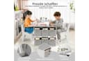 TLGREEN Kindertisch mit 2 Stühlen, Kinder Tisch Stuhl Set Holz, Maltisch für Kinder ab 3 Jahre Bild 4