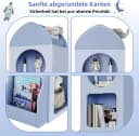 Raketenförmiges Kinderregal aus Holz, Weiß Bild 5