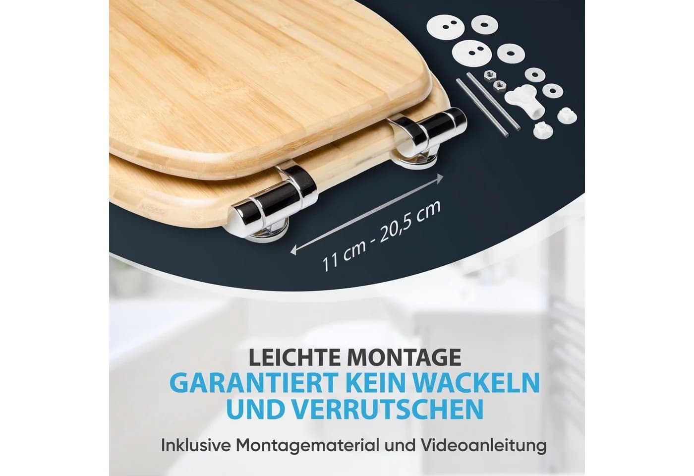 Sanilo WC-Sitz Bambus mit Absenkautomatik Universell Braun - Bild 5
