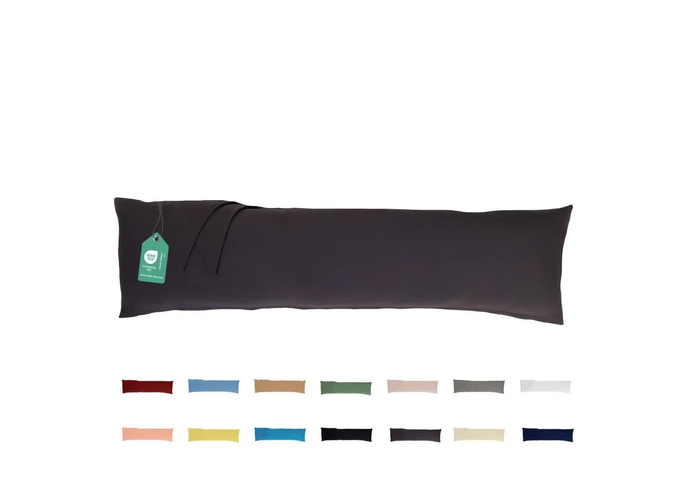 Livessa Seitenschläferkissen 40x145 cm Anthrazit Mikrofaser - Bild 2